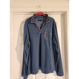 Southern Marsh Mens Quarter Zip Pullover Blue XL